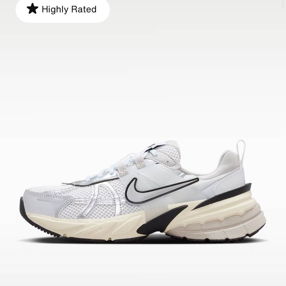 Nike White and Tan Athletic Shoes